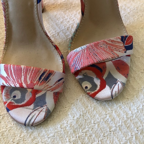 NWOT Just Fab coral and purple floral heels - Picture 9 of 12